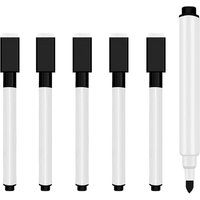 5 Pcs Black Dry Erase Markers Magnetic Dry Erase Marker with Eraser Cap Mini Dry Erase Markers for Whiteboard