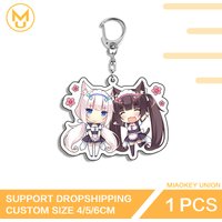6CM Anime Chocola Vanilla Keychain Model Cosplay Characters Ornament Accessories Goods Christmas Collection Gifts