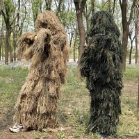 Teens Camouflage Outfit Hunting Ghillie Suit 5-piece Ghillie Suit Set for Youth Adults Woodland Camouflage Hunting Apparel