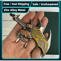 God of War Blades of Exile Sword Model Toy for Sale, 10cm, Zinc Alloy Metal, Unsharpened Blade, Action Figure Accessory