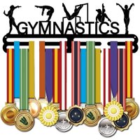 40CM Metal Medal Display Rack for Gymnastics Awards, Wall Holder for Girls Rhythmic Gymnastic Medals, Trophy Hanger for Athletes