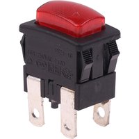 1PC Red 16A 250V European Power Switch PS21-16 Rocker Waterproof With Light Four-pin Two-speed Button For Home Appliances
