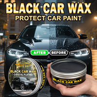 Black Car Wax Crystal Plating, Solid Car Polish for Black Vehicles, Scratch Remover, Hydrophobic Ceramic Coating, High Gloss Shi