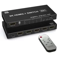 8K 60Hz HDMI 2.1 Switch 5x1 HDMI Switcher Video Converter 4K 120Hz 5 in 1 Out HDR10 3D for Xbox PS5 Laptop PC To TV Projector