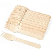 50PCS Disposable Forks Kitchen Restaurant Portable Disposable Forks Banquet Picnic Wedding Camping Picnic Salad Fruits14cm