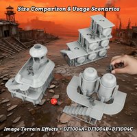 Sci-Fi Industrial Miniature Terrain Set - Tabletop RPG Adventures, Smooth Assembly