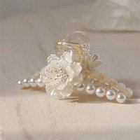 Ladies' shark hair clip, hair clip, back hair clip, pearl flower clip