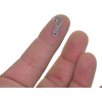 10pcs Small mini tiny Super strong 0.6inch solid stainless steel spring snap hook quick release carabiner paracord clasp FOB EDC