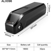 AliExpress NONE 36V 48V Down Tube Removable E-bike Battery Pack 10.4Ah 13Ah 14Ah 17.5Ah For OUXI V8 Hitway BK15/BK27 Ebike Battery With Charger