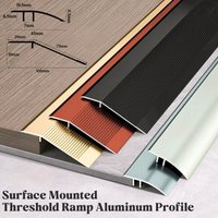 Anti-slip Stair Threshold Ramp Aluminum Profile 10-30mm High Low Drop Tile Floor Transition Strip Door Seam Edge Protector Strip