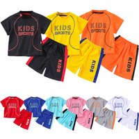 Children Clothing Set Kids Short Sleeved Summer Outfit Quick Drying Football Set Boy Girl Sport Wear Soft Breathable 1-12 Years