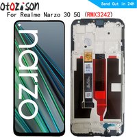6.5" IPS Screen For Oppo Realme Narzo 30 5G RMX3242 LCD Display Screen Touch Panel Digitizer With Frame Assembly For Narzo30 5G