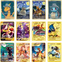 ! New Pokemon Metal Card 10000 Points Arceus Charizard Super Card Golden English Mewtwo Vmax GX EX Christmas gift^