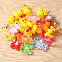 Tusember 10pcs Cute 3D Resin Gummy Bear Duck Charm Pendants for Jewelry Making Bear Earrings Necklace Bracelet DIY Accessories