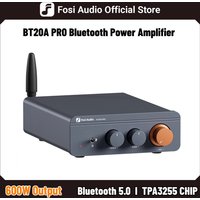 Wzmacniacz mocy dźwięku Fosi Audio TPA3255 Bluetooth 300W x2 Mini HiFi Stereo Klasy D z regulacją basów i tonów wysokich do kina domowego