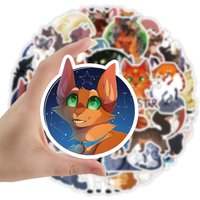 10/50/100PCS Cat Warrior Anime Cartoon Graffiti Sticker DIY Diary Scrapbook Luggage Laptop Phone Water Waterproof Decal Toy Gift