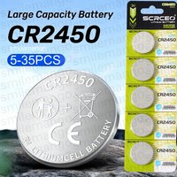5-35pcs 3V CR2450 Button Batteries CR2450 5029LC LM2450 DL2450 CR2450N BR2450 600mAh Lithium Cell Coin Watch Battery