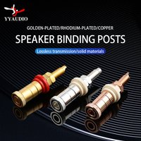 4PCS Pure copper, gold-plated and rhodium-plated, purple copper power amplifier, speaker, terminal block, banana head socket