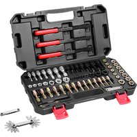 SucceBuy Thread Chaser Set UNC UNF Metrisches Thread Restorer Tool Rethreading Tool Kit Wärmebehandelte Stahlmechanik DIY Enthusiast