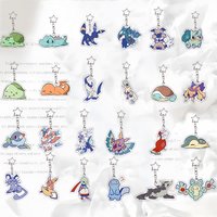 Bulbasaur Acrylic Keychain Totodile Student Rockruff Bag Decor Pendant Keyring Kyogre Portable Accessories Chikorita Gift