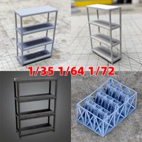 Assembly plastic shelf goods shelves shelf warehouse shelf Building model Soft decoration diorama Scale model kit 1/72 1/64 1/35