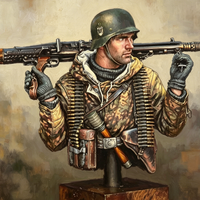 1/10 Resin Soldier Bust Model Kit Self Colored and Assembled A-2288