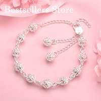 925 sterling silver 8-inch exquisite hollow bead bracelet, fashionable women's party jewelry accessories, wedding gifts