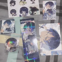 11Pcs/Lot New Gift Bag wanderer Kabukimono Balladeer Keychain Sticker Laser badge LOMO Card Postcard Laser Card Gift