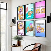 L-Lankybox Cute Poster Sticker HD Quality Wall Decoration Decals Living Home