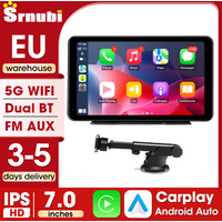 Srnubi 7'' Lightweight and Portable Car Intelligent Systems Wireless Carplay Android Auto Radio Multimedia Player Display Screen