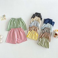 2026 Summer New Children's Striped Shorts Boutique Fashion Kids Loose Casual Home Wear Shorts Girl And Boy Clothing 1-6 Year Old
