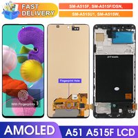 A51 Bildschirmersatz für Samsung Galaxy A51 A515 A515F A515F/DS LCD Display Touchscreen mit Rahmen Digitizer Montage Teile