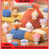 Pop Mart Pop Beans Fluffy Cozy Series Blind Box Mini Plush Figurines Collectible Dolls Desktop Decor Mystery Box Gift For Fans