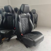 Universal driver's seat assembly, electrically adjustable, leather-heated, for SUV/truck, with rails