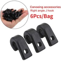 6Pcs J Shape Down Hook Nylon J Shape Screws Lashing Hook Bungee Lashing Shock Cord for Kayaks Canoes Boats