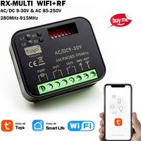 New RX-MULTI 300 a 868 MHz Tuya WIFI Receiver 433MHz Gate Switch Controller AC DC 9-30V 85-250V Garage Door Smart Switch Module