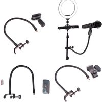 Flexible Microphone Gooseneck Phone Stand With Desk Clamp For Radio Broadcasting Studio Live Equipment Stations