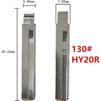 10pcs 130# HY20 Metal Uncut Blank Flip Remote Key Blade for Hyundai Kia for Keydiy KD Xhorse VVDI JMD Remote Car Key Blanks