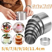 5-11cm Stainless Steel Circle Cake Ring Mold for Baking Mousse Chocolate Round Cookie Cutters DIY Party Kitchen Baking Cake Tool