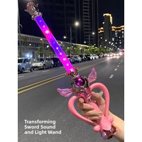 Fairy Magic Wand Toy Girls Luminous Laser Sword Princess Little Fairy Magic Wand Glowing Toys for Children Plastic Material