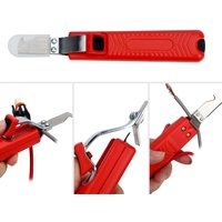 1/2Pcs Professional Cable Stripper Knife with Rubber Handle for PVC Wire Fast Insulation Stripping Tool