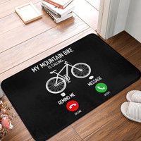 Mountain Bike Is Calling Doormat Anti-Slip Entrance Kitchen Bathroom Floor Door Mat MTB Bicycle Cyclist Ride Garden Carpet Rug