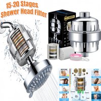 15-20 Stage High Output Revitalizing Shower Filter,Remove Chlorine Heavy Metals Soften Hard Water Replaceable Cartridge Purifier