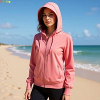 2026 New Women's Long-sleeved Hooded Sunscreen, Summer Men and Women Light Breathable Jacket, Ice Silk Sports Coat.