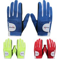1 Pair Golf Gloves Kids Junior Children Left Hand Right Hand Rain Grip 3D Performance Mesh Non-slip Micro Soft Fiber