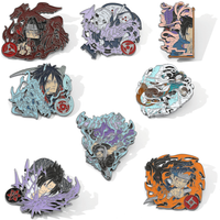 Anime Character Cartoon Badge Merchandise Kakashi, Itachi Uchiha, Sasuke Fan Metal Badge, Men's Halloween