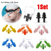 1Set 11G Soft Silicone Elastic Unisex Nose Clip Earplugs Waterproof Swimming Ear Plugs Surf Diving Pool Accessories