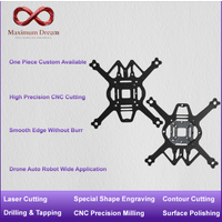 Custom CNC Carbon Fiber FPV Drone Frame Parts, 3K Pure Carbon Sheet Cutting for RC Car Chassis & Steering Wheel, 1pc