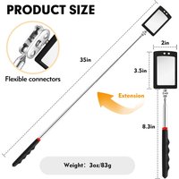 50mm Detection Folding Mirror 360° Rotating Reflector Universal Auto Repair Tool Accessory Telescopic Bottom Inspection Mirror