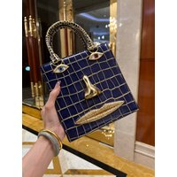 Top Quality,Designer Fashion Leather Handbag Unique Facial Features Trendy Personality Women's Handbag Stylish Bag